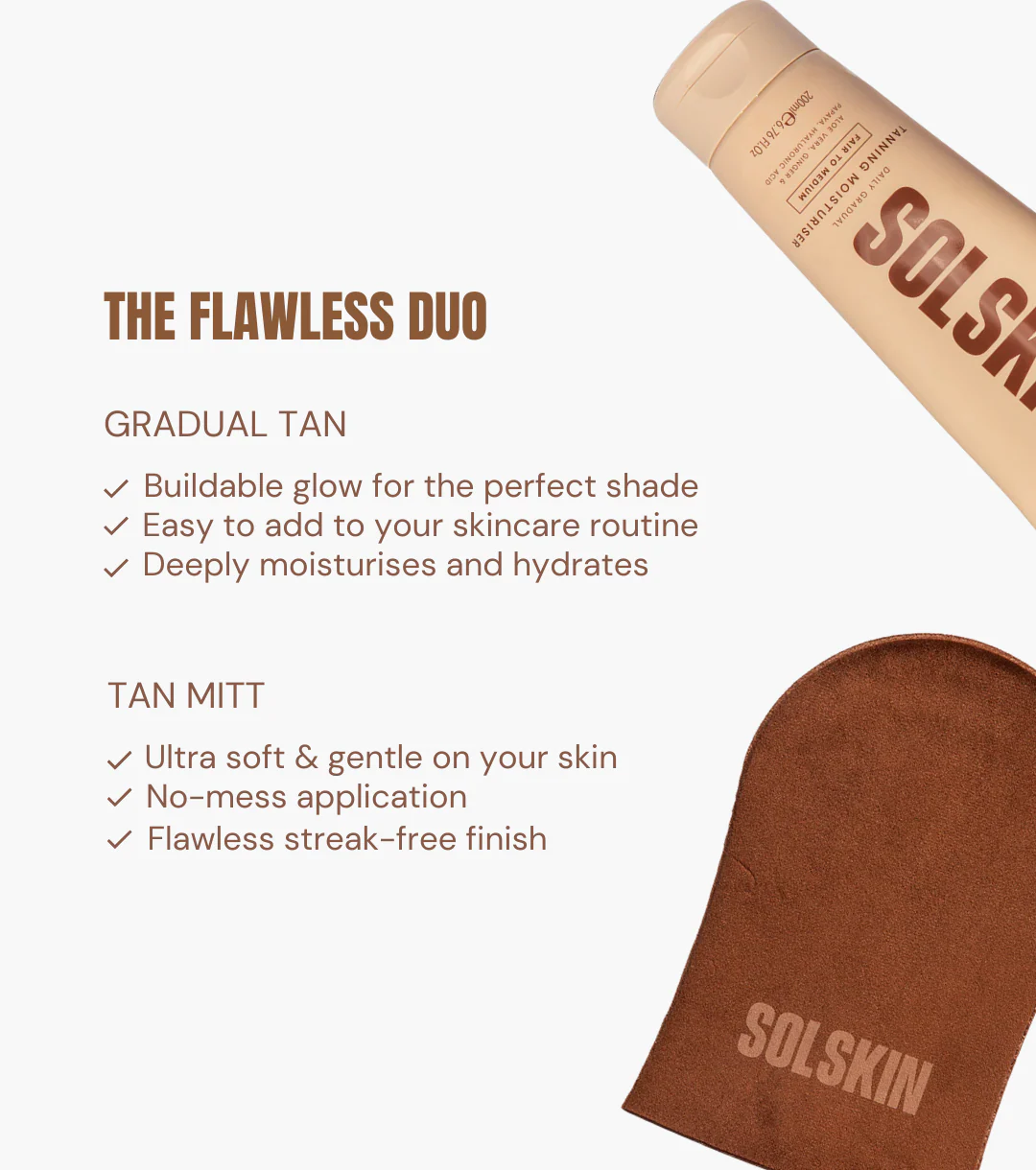Gradual Tanning Moisturiser & Tanning Mitt - Image 3